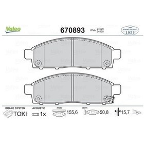 Resim Valeo 670893 On Fren Balatası Mıtsubıshı L200 2.5 D 4 4 2006-2012 Pajero 2008- L200 2.4 2015- Fıat Fullback 15- 