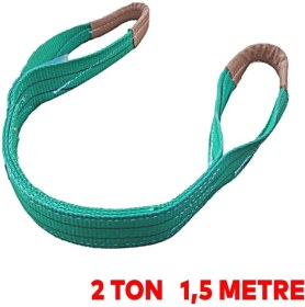 Resim Vinç Sapan Polyester Spanzet 2 Ton 1.5 Metre Turkuaz Sağlam Yük Kaldırma Taşıma Indirme Halat 