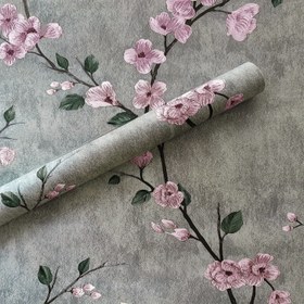 Resim 1 Rulo Vintage Yeşil Çiçekli Kendinden Yapışkanlı Duvar Kağıdı 44.96x499.87 cm - Su Geçirmez PVC Nem Dirençli Yatak Odası, Oturma Odası, Mutfak Dolabı için Kolay Temizlenebilir ve Çıkarılabilir Dekoratif Duvar Kağıdı, Mobilya Yenileme, Şık Desen, Dayanıklı Vinil, Kiralık Daireler İçin 