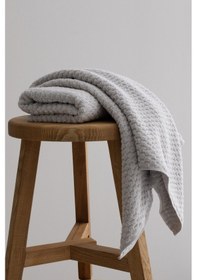 Resim Ivory Gri Kabartma Dokulu Mikro Fiber %100 Pamuk 2li El Yüz Havlu Gri 