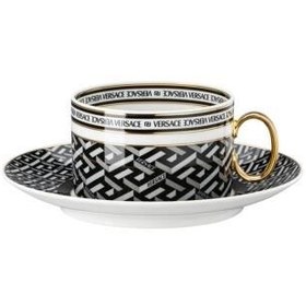 Resim Versace Çay Fincan-Tabak Signature Black 