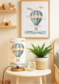 Resim HOMİNG Homing Sıcak Hava Balon Görselli Çocuk Odası Ahşap Abajur 241669 