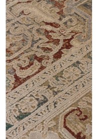 Resim Eko Halı Babıl Bbl 02 Beige Yumuşak Dokulu Vintage Esintilere Sahip Over-dyed Sık Dokuma Salon Halısı 