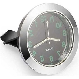 Resim Dancemonkey Cbtx Mini Araba Havalandırma Klipsli Yuvarlak Kuvars Saat Araba İç Dekorasyon - Gümüş 