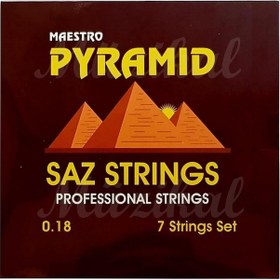 Resim Pyramid Maestro Kısa/Uzun Sap Saz Teli Bağlama Teli + 2 Tezene 0.18 Kısa Sap 