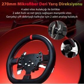 Resim pxn V10 Ultra Direct Drive Yarış Direksiyon Seti - 3.2Nm Servo Motor - PC, PS4, Xbox uyumlu 