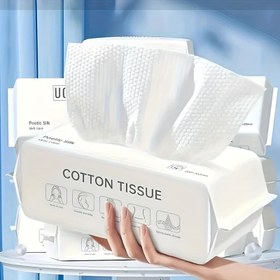 Resim 100 Adet/Paket Tek Kullanımlık Desenli Makyaj Temizleme Peeling Havlusu 