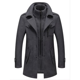 Resim 1 Adet Erkek İş Yünlü Ceket Moda Çift Yaka Orta Boy Sonbahar/Kış Yünlü Mont, Ofis Giyimi,Sonbahar Ceketi,Klasik Tarz,Şık Dış Giyim,Yünlü Kumaş,Erkek Dış Giyim,Uzun Kollu Ceket,Kış Gardırobu,Resmi Kıyafetler 