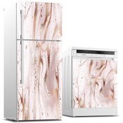 Resim Jasmin2020 Buzdolabı Ve Bulaşık Makinası Sticker Kaplama Etiketi Soyut Altın 