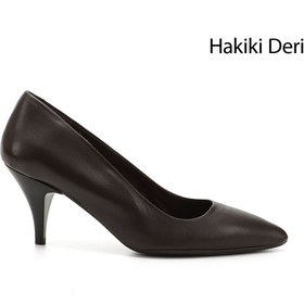 Resim Gönderi(r) Kadın Kahve Antik Sivri Burun Orta İnce Topuklu Stiletto 