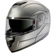 Resim MT Kask Atom Çene Açılır Güneş Vizörlü Mat Gri 
