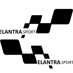 Resim TSC Elantra Sport Etiket Yapıştırma 30CMX11CM MMD200 