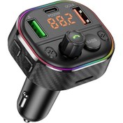 Resim Cosmostech Car T86M Araç Fm Transmitter 5.0 Bluetooth Araç Kiti Hızlı 20 W Şarj Qc3.0 Çift USB Mp3 Sd Kart Çakmaklık Girişli Oto Müzik Çalar 