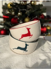 Resim Geyikli Yılbaşı Çerezlik Seti - 2'li Çok Renk 