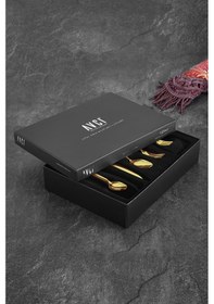 Resim Avcı Klas Titanyum Gold 72 Parça Çatal Kaşık Bıçak Takımı 
