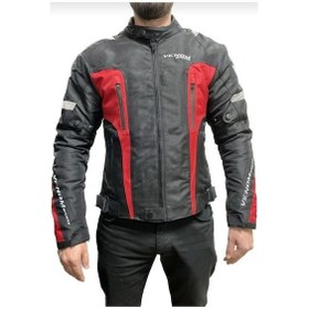 Resim Venom Air Racing Motosiklet Montu 4 Mevsim Motorcu Touring Mont Siyah-kırmızı 