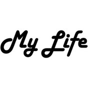Resim Genel Markalar My life - benim hayatım yapışkan arma araç&motor&dekor 20 x 7 cm 