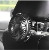 Resim Suıtu 12v/24v Mini Araba Fanı Usb Şarjlı Tek Kafalı Fan 360 Derece Soğutma Fanı, Stil: Koltuk Arkası Modeli 