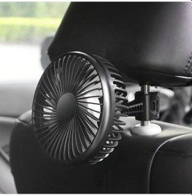 Resim Suıtu 12v/24v Mini Araba Fanı Usb Şarjlı Tek Kafalı Fan 360 Derece Soğutma Fanı, Stil: Koltuk Arkası Modeli 