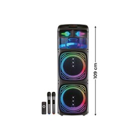 Resim Sunix 80w Çift Mikrofonlu 12x2 Woofer Ledli Bluetooth Hoparlör Bts-160 