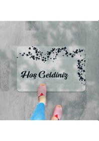 Resim Hoş Geldiniz Yazılır Coco Görünümlü Dekoratif Dış Kapı Önü Ve Iç Mekan Paspası Çok Renkli 