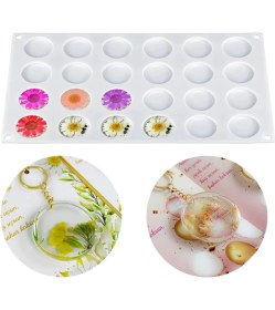 Resim Tinky Winky Epoksi Çoklu Daire Anahtarlık Kolye Takı Silikon Kalıbı 