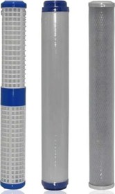 Resim Aqua Bella Daire Bina Girişi 20 Inch 3 Aşama Yedek Filtre Seti Yık-Gac-Blok 