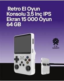 Resim R36s 64 Gb Retro Oyun Konsolu - Çoklu Emülatör Desteği, Linux Tabanlı Açık Sistem 