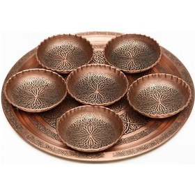 Resim Dmt Copper Gaziantep Bakır Çerezlik Seti Kuruyemiş 6 'lı Set 10cm X 3cm 32tepsi 