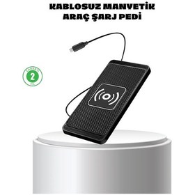 Resim Diğer Manyetik Kablosuz Şarj Pedi 15w Hızlı Şarj Kaymaz Silikon Qi Destekli 
