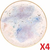 Resim Porland Cosmos Desen Düz Tabak 24 cm 4'lü 04ALM006667 Renkli 