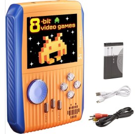 Resim S1 Çocuk Mini El Tipi Retro Oyun Konsolu 500 Klasik Oyun, Taşınabilir El Tip 3 Inç Ekranlı 