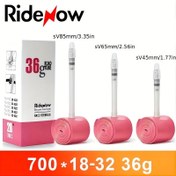 Resim RideNow Ultra-Hafif TPU Yol Bisikleti İç Lastikleri, 700C, Presta Valf - 18-32mm Tekerlekler İçin Uygun, Jant/Disk Frenler İçin Çıkarılabilir, Dayanıklı & Delinmeye Karşı Dirençli, Pembe, 26x1.5mm Kalınlık 