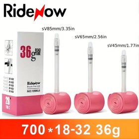 Resim RideNow Ultra-Hafif TPU Yol Bisikleti İç Lastikleri, 700C, Presta Valf - 18-32mm Tekerlekler İçin Uygun, Jant/Disk Frenler İçin Çıkarılabilir, Dayanıklı & Delinmeye Karşı Dirençli, Pembe, 26x1.5mm Kalınlık 