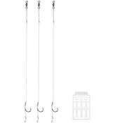 Resim Moveevo "3'lü Saçlı Olta İğnesi Seti - Paslanmaz Çelik Kancalar Ve Yem Durdurucu İle Balık Avı" 