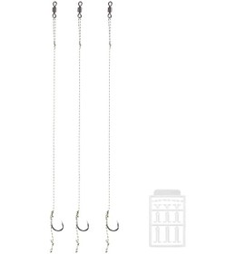 Resim Moveevo "3'lü Saçlı Olta İğnesi Seti - Paslanmaz Çelik Kancalar Ve Yem Durdurucu İle Balık Avı" 