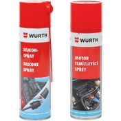 Resim Würth Motor Temizleyici Sprey 500 ML + Silikon Sprey 500 ML 