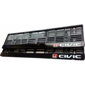 Resim Great Master Honda Civic Pleksi Takmatik Plakalık Takımı 2li Set Plaka Çerçevesi 