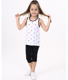Resim Toontoy Kız Çocuk Baskılı Bisiklet Yaka Basic Atlet Beyaz 
