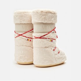 Resim MOON BOOT Kadın / Kız Bot (Kar) 80D1408990-L002 Moon Boot Icon Faux Fur Beads Cream 