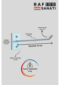 Resim 50 Adet Duvar Kancası 15 Cm Duvar Ve Suntaya Monte Askı Kanca Galvaniz 