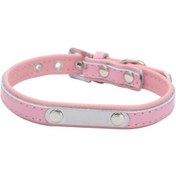 Resim Suntek Ayarlanabilir Pu Deri Pet Köpek Kedi Tasması Xxs-pembe Pembe 