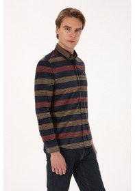 Resim U.s. Polo Assn. Erkek Açık Lacivert Gömlek Desenli 50308173-vr059 Acık Lacıvert 