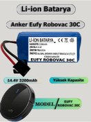 Resim GLOBAL BATARYA Anker Eufy Robovac 30c Akıllı Robot Süpürge Bataryası 14.4v 3200mah Pil (YÜKSEK KAPASİTE) 