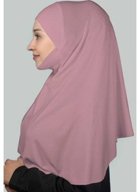 Resim Altobeh Hazır Türban Peçeli Pratik Eşarp Tesettür Nikaplı Hijab - Namaz Örtüsü Sufle (XL) - Koyu Pembe 