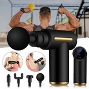 Resim Yüksek Frekanslı Masaj Tabancası Mini LCD 6 Hızlar Fasya Tabancası Kas Masajı Rahatlama Vücut Rahatlatma Fitness 