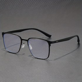 Resim Erkek ve Kadın Kare Moda Gözlükleri - Şık Siyah Çerçeve ve Net Lensler, Bilgisayar, Ofis, Oyun, Okuma ve Yazma için Mükemmel - İdeal Noel Hediyesi, Ofis Gözlüğü | Modern Gözlük | Dayanıklı Gözlük 