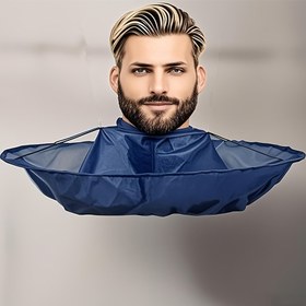 Resim Mavi Salon Kapağı, Yetişkin Saç Kesimi Kapağı için Ayarlanabilir Boyun Manşeti - ve Temizlemesi Kolay, Saç Kesimi Aksesuarları | Şık Saç Kesimi Kapağı | Dayanıklı Saç Kesimi Kapağı, Saç Kesme Malzemeleri 