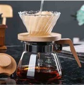 Resim Kahve Sürahisi Ahşap Sap - 600 Ml (Vcwn-60) 