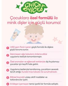 Resim Renkli, Çürüklere Karşı Etkili Çocuk Diş Macunu Kundal Chicka Smile Kids Toothpaste Shine Muscat 